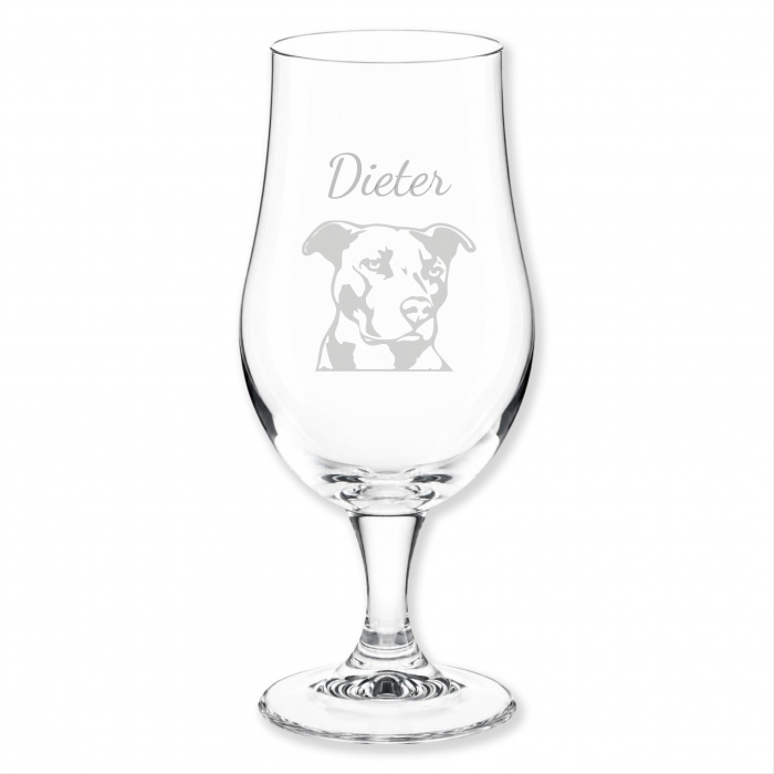 Hunde Geschenkidee, Bierglas, Namensgravur