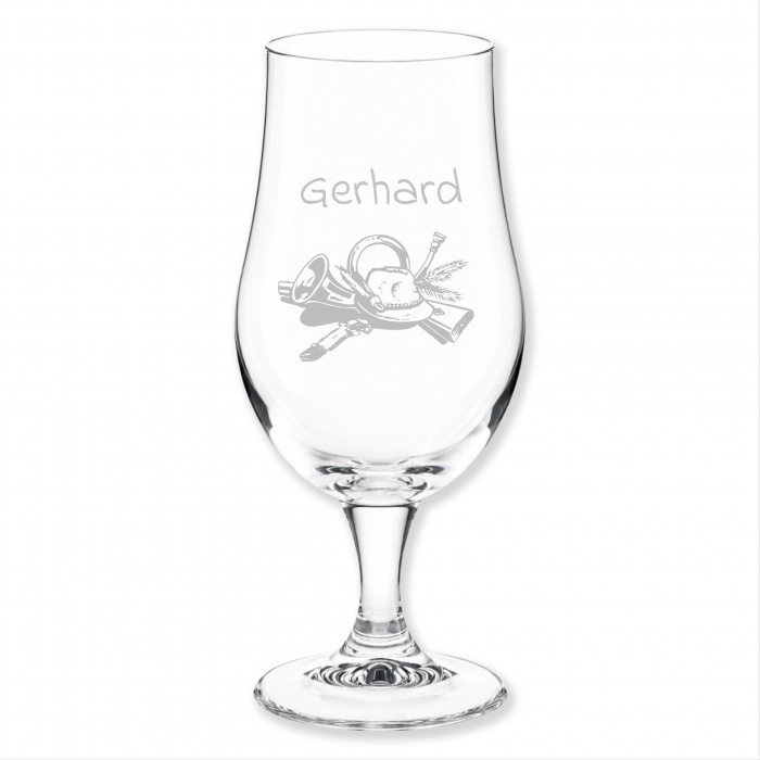 Jäger Geschenkidee, Biertulpe, Namen, Gravur