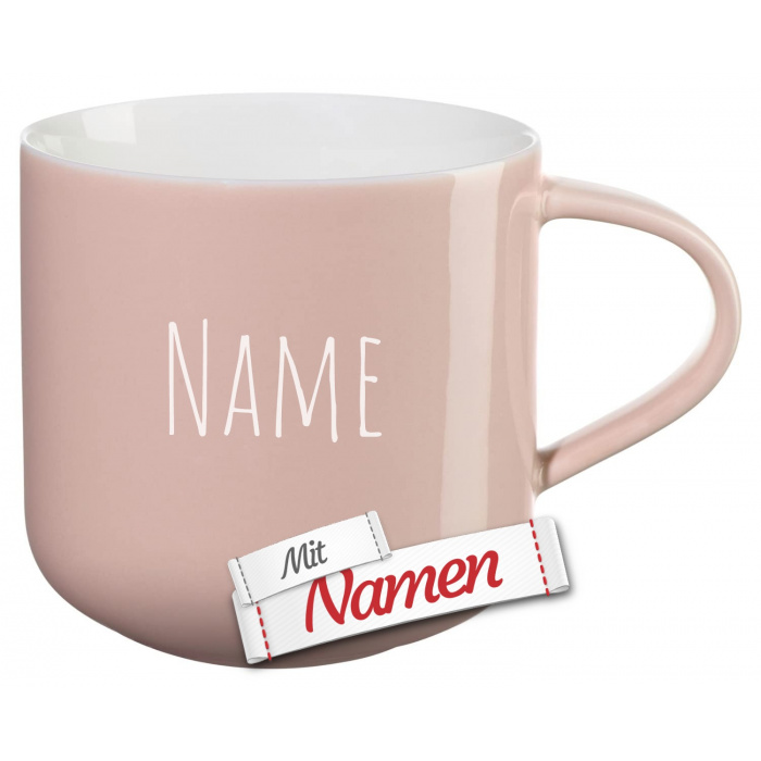 Kaffeetasse personalisiert coppa lily/rosé von ASA mit Gravur – Porzellanbecher als Geschenk zum Geburtstag