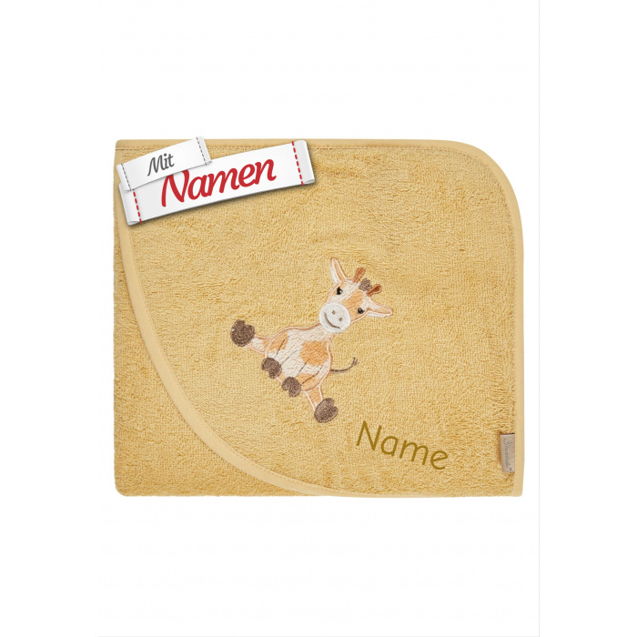 Kapuzenhandtuch personalisiert GIRAFFE Kaya Giraffe von Sterntaler mit Namen bestickt