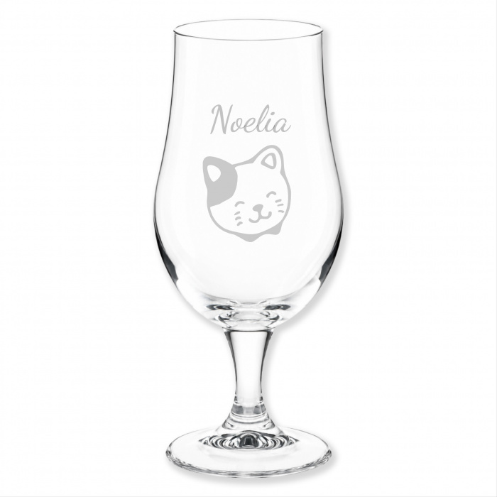 Katzen Geschenk, Bierglas, Gravur