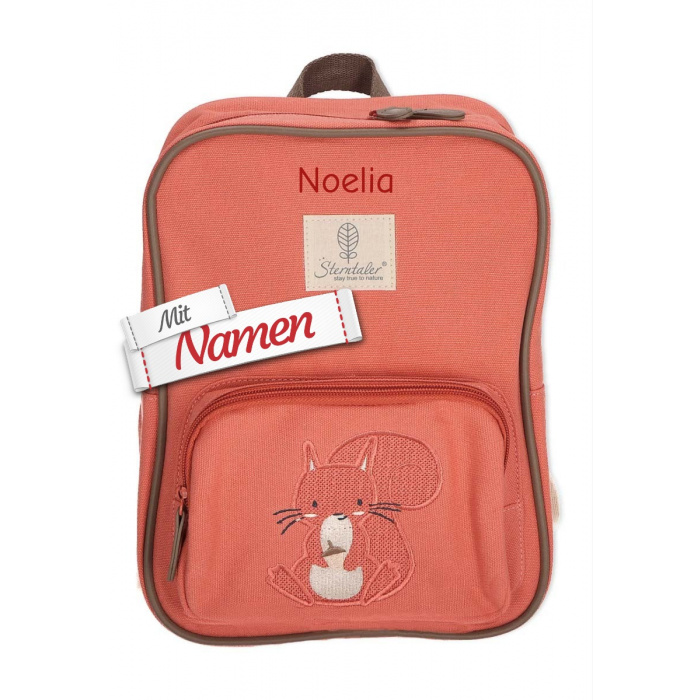 Kindergarten Rucksack mit Namen Sterntaler Eichhörnchen Enna bestickt