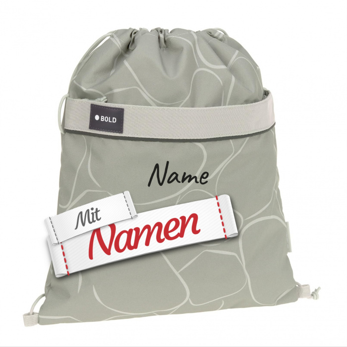 LÄSSIG Sportbeutel personalisiert Bold Lässig Kinder Turnbeutel Sportbeutel mit Rucksackfunktion – mit Namen bestickt