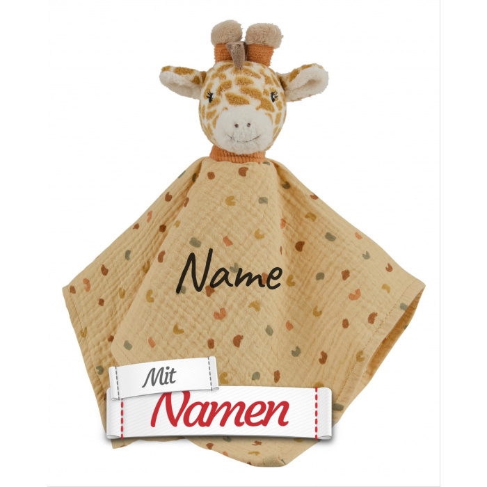 Schmusetuch Baby personalisiert Giraffe Kaya Giraffe – mit Namen bestickt von Sterntaler