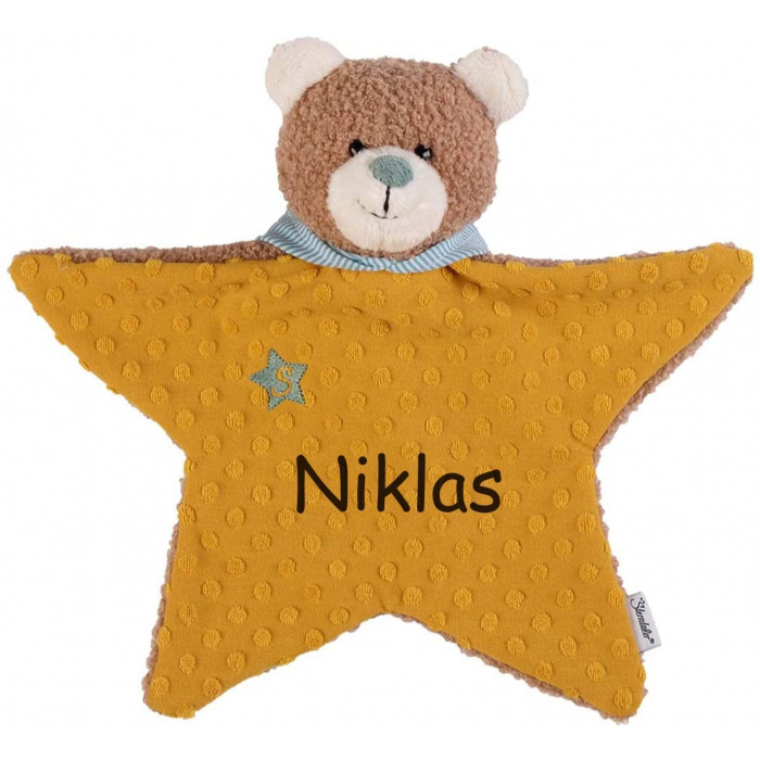 Schmusetuch mit Namen Bär Bär Ben von Sterntaler bestickt
