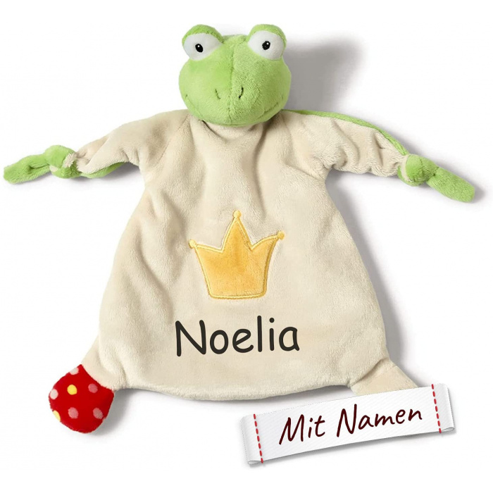 NICI Stofftier-Schmusetuch Frosch, bestickt