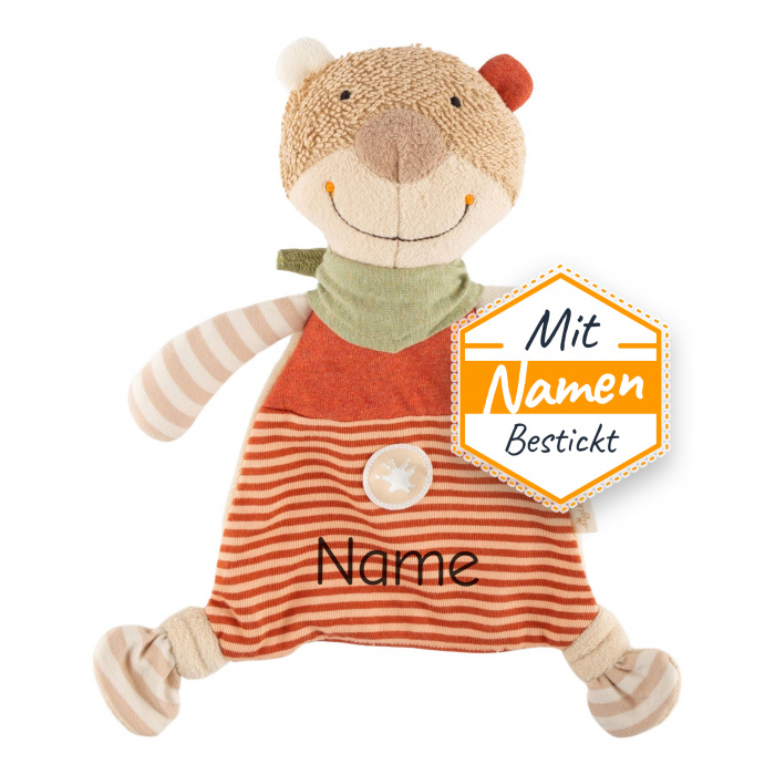 Sigikid Schmusetuch Bär mit Namen personalisiert