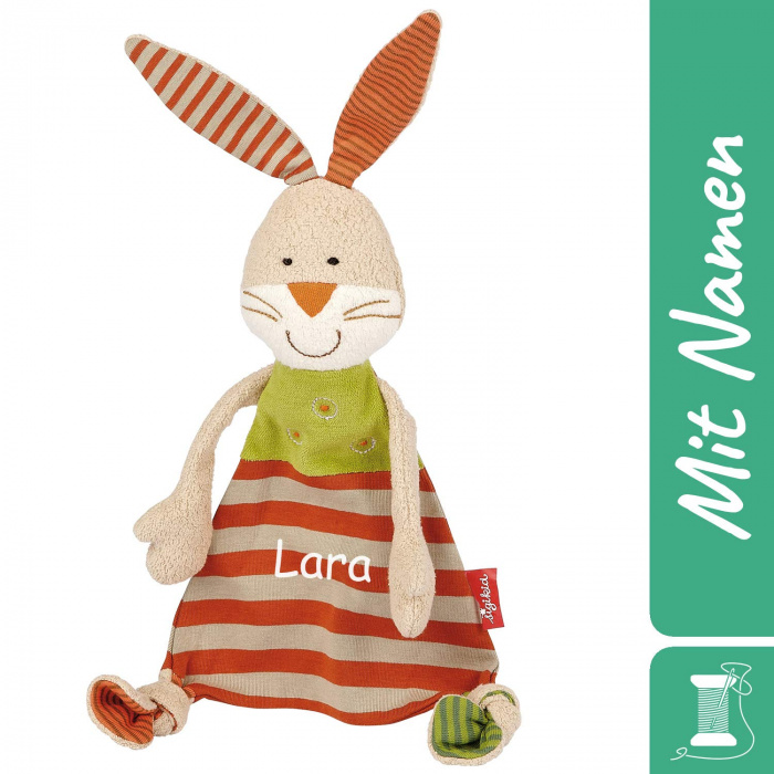 Sigikid Schnuffeltuch Hase, Organic Green Bio, bestickt