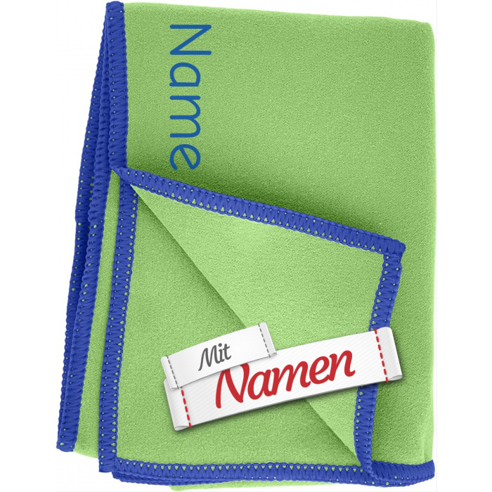 Sport Handtuch mit Namen bestickt, Mikrofaser Badetuch von Playshoes
