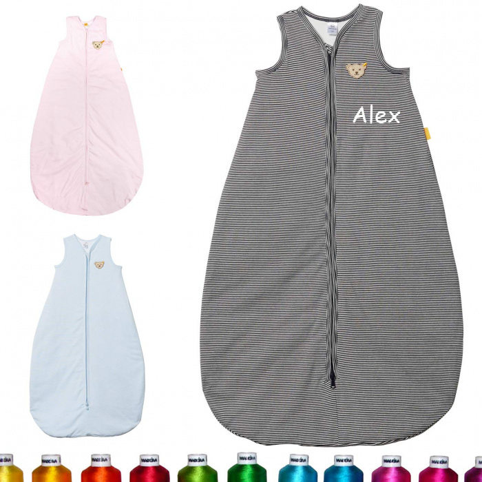 Steiff Baby Schlafsack L70, Navy/Dunkel Blau, bestickt