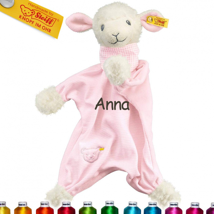 Steiff  Schmusetuch Träum Süß Lamm Rosa, bestickt