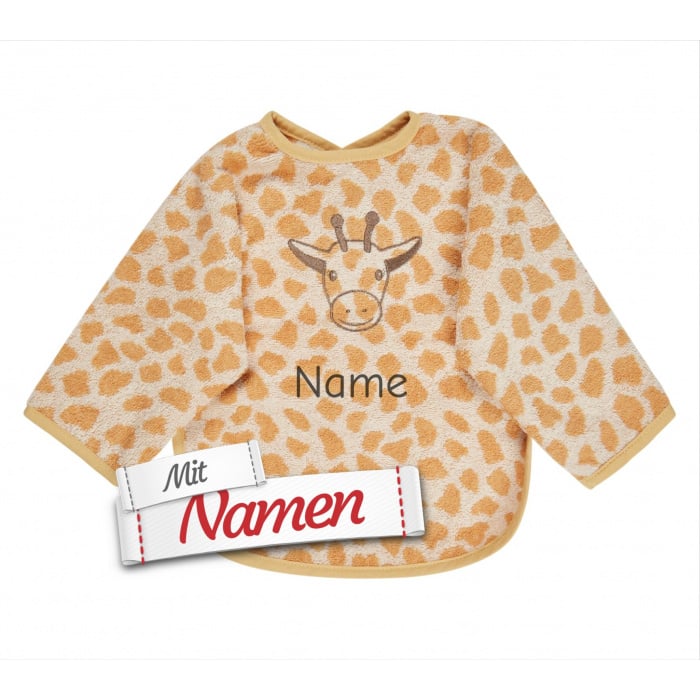 Sterntaler Ärmellätzchen Giraffe Kaya mit Namen bestickt personalisiert, 50 x 73 cm Sand