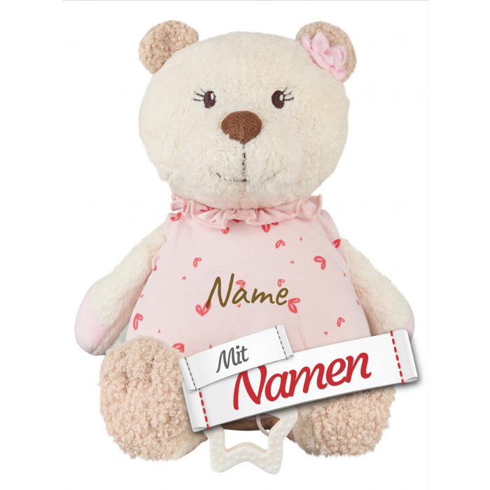 Sterntaler Baby Spieluhr Bär Betty in Rosa mit Namen personalisiert, bestickt