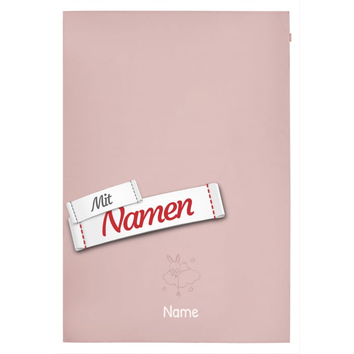 Sterntaler Babydecke Hase Hanni mit Namen bestickt, UV-Schutz Decke Mädchen