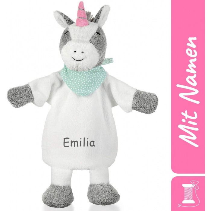 Sterntaler Handpuppe-Schnuffeltuch Einhorn, bestickt