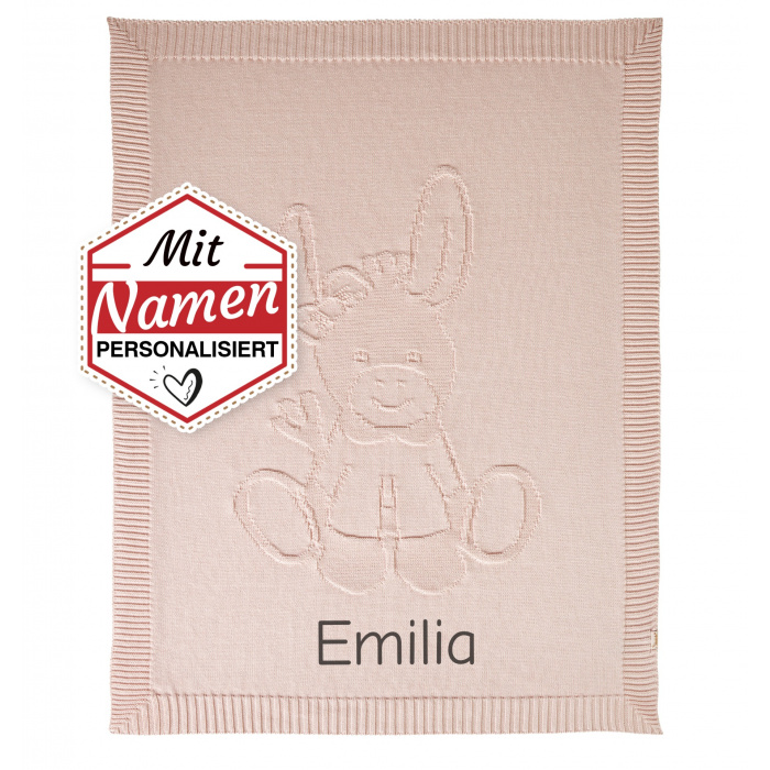 Sterntaler Emmi Girl Strick-Schmusedecke / Kuscheldecke mit Namen personalisiert, bestickt