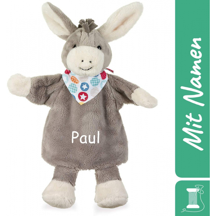 Bestickte Sterntaler Handpuppe mit Namen bestickt - Personalisierte Geschenkidee für Baby & Kinder