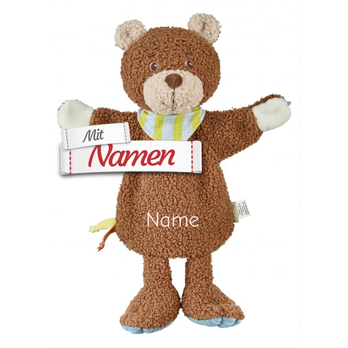 Sterntaler Handpuppe Bär Bob mit Namen bestickt, personalisiertes Geschenk zur Geburt
