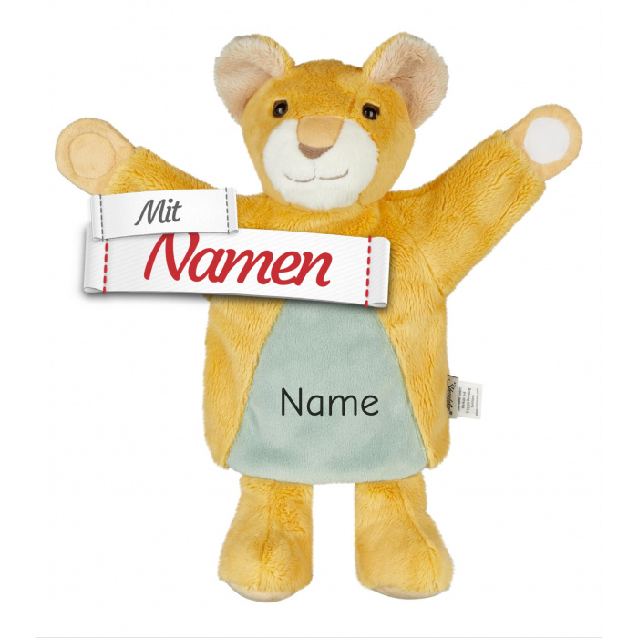 Sterntaler Handpuppe Löwe Leo fürs Laufrad, mit Namen bestickt, personalisiert
