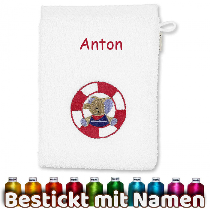 Sterntaler Waschhandschuh Elefant Erwin, bestickt