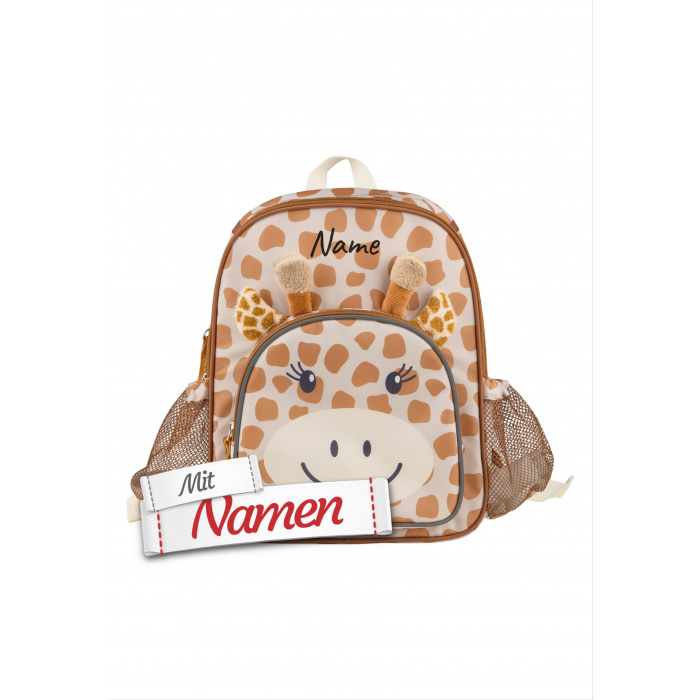 Sterntaler Kindergartenrucksack personalisiert, Giraffe Kaya mit Namen bestickt – wasserabweisend, mit Kühlfach