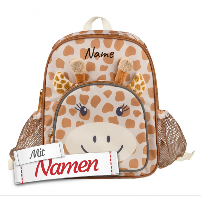 Sterntaler Kindergartenrucksack personalisiert, Giraffe Kaya mit Namen bestickt – wasserabweisend, mit Kühlfach
