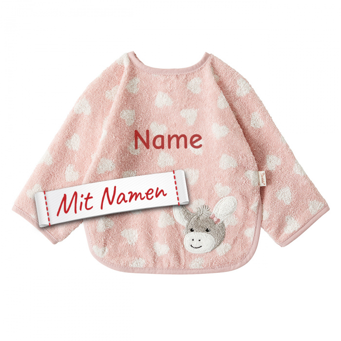 Sterntaler Lätzchen Ärmel Emmi Girl, Rosa, bestickt