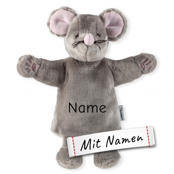 Sterntaler Maus Kinder Handpuppe-Schnuffeltuch mit Namen bestickt