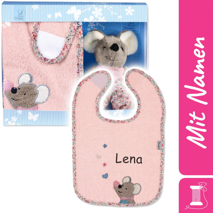 Sterntaler Geschenk-Set Maus Mabel, bestickt