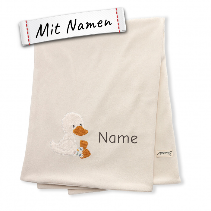 Babydecke Ente Edda von Sterntaler mit Namen bestickt, Geschenk zur Geburt