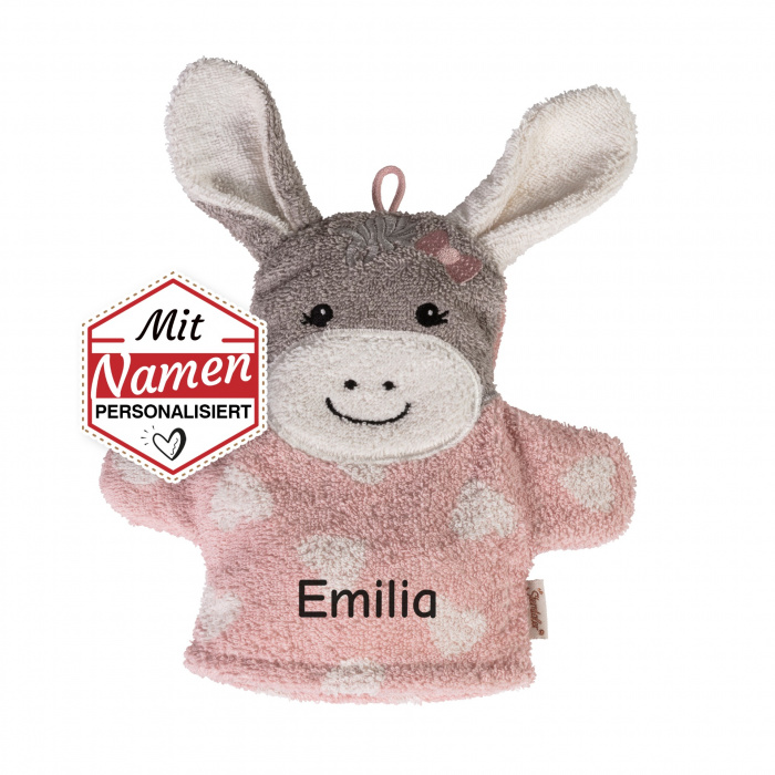 Sterntaler Waschhandschuh Emmi Girl weiß, bestickt