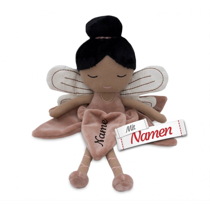 Stoffpuppe Fee personalisiert mit Namen, Fee Mae, Kuschelpuppe 32 cm, Geschenk für Mädchen