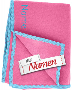 Badetuch personalisiert Rechteckig aus Mikrofaser mit Namen bestickt