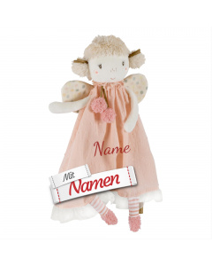 Fehn Schmusetuch Fee, bestickt als Spielkamerad, Einschlafhilfe und Schnuffeltuch, Babygeschenk personalisiert