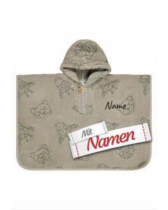 Kinder Poncho personalisiert &ndash; Sterntaler Badeponcho L&ouml;we Leo mit Namen bestickt aus 100% Baumwolle