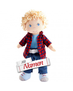 Puppe Junge bestickt Puppe Nick Puppe mit Namen auf dem R&uuml;cken