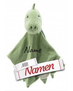 Sterntaler Dino Rexi Schmusetuch mit Namen bestickt, Dinosaurier Kuscheltuch, Personalisierte Baby Geschenke