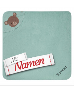 Sterntaler Kapuzenhandtuch bestickt mit Namen B&auml;r Bo