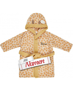 Sterntaler Kinder Bademantel personalisiert, Kinderbademantel Giraffe Kaya mit Namen bestickt – Größe 98/104