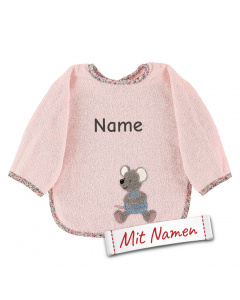 Sterntaler Lätzchen Ärmel Maus Mabel zartrosa, bestickt