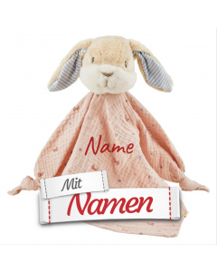 Sterntaler Schmusetuch Baby personalisiert, Hase Hanni f&uuml;r M&auml;dchen mit Namen bestickt, Tr&ouml;ster f&uuml;r Geburt und Kita-Start