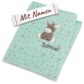 Sterntaler Emmi personalisierte Plüsch-Schmusedecke 100x75, Geschenk zur Geburt, bestickt