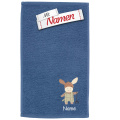 Sterntaler Kinderhandtuch Emmilius, mit Namen bestickt, Geschenk zur Geburt, Blau