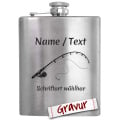 Personalisierter Angel Flachmann, ideales Geschenk für Herren und Angler mit Gravur