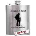 Wanderer Flachmann, Personalisiertes Geschenk für Kletterer & Bergsteiger mit Gravur