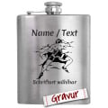 Bergsteigen Geschenk: Gravierter Flachmann, personalisierbar mit Gravur