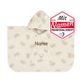 Steiff Badeponcho Elefant mit Namen bestickt, Kapuzenbadetuch Babyponcho Kinderponcho, Namensstickerei personalisiert, Geschenk zur Geburt