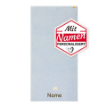 Steiff Kinderhandtuch, Handtuch mit Namen bestickt, personalisiert mit Wunschname, Geschenk zur Taufe oder Geburt, Blau, 50x100 cm