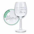 LALALO Weinglas Stimmungsbarometer, Weinglas mit Gravur personalisiert mit Namen, Geschenk für Frau zum Geburtstag, 20 cm