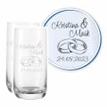Jahrestag Geschenk: LEONARDO graviertes Trinkglas Set (2 St.), Gravur Ringtraum